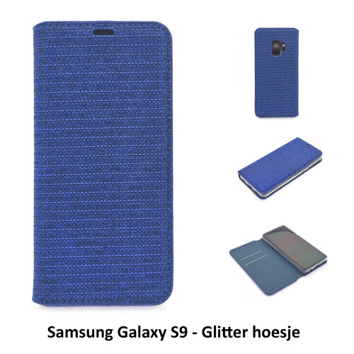 Blauw hoesje voor de Galaxy S9 Book Case - Pasjeshouder - Magneetsluiting (G960)