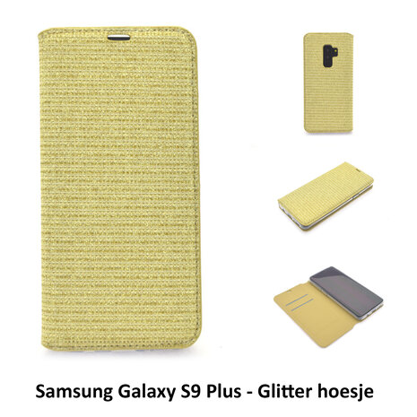Goud hoesje voor de Samsung Galaxy S9 Plus Book Case - Pasjeshouder - Magneetsluiting (G965) Goud hoesje voor de Samsung Galaxy S9 Plus Book Case - Pasjeshouder - Magneetsluiting (G965)