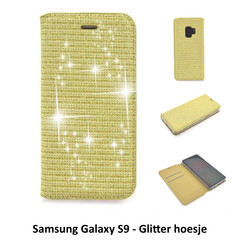 Samsung Galaxy S9 Kartenhalter Gold Book-Case hul -Magnetverschluss - Kunststof;TPU