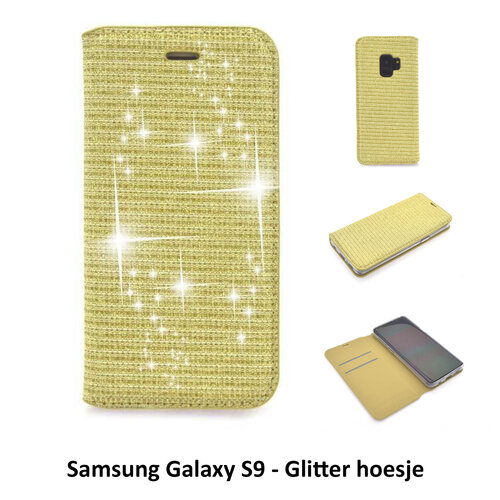 Goud hoesje Galaxy S9 Book Case - Pasjeshouder - Magneetsluiting (G960)