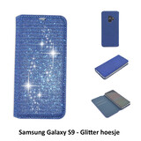 Samsung Galaxy S9 Titulaire de la carte Bleu Book type housse - Fermeture magnétique