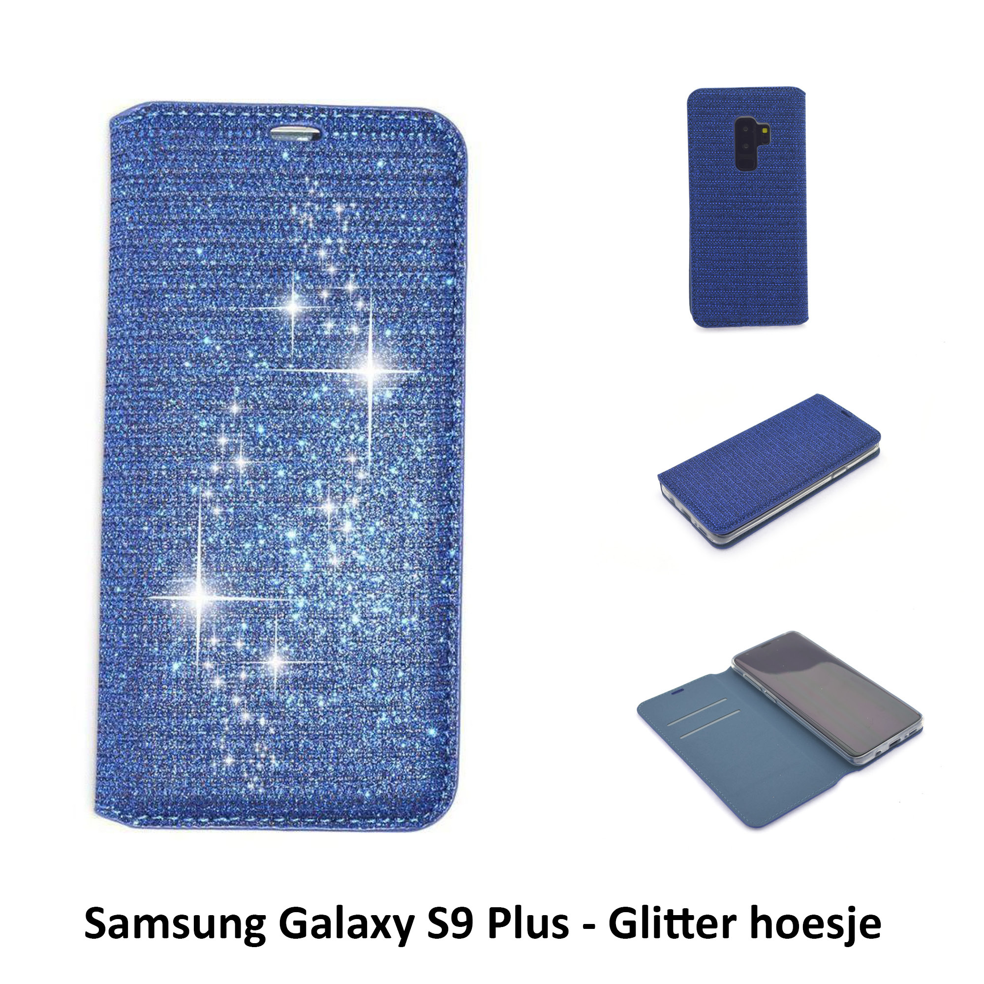 Blauw hoesje voor de Samsung Galaxy S9 Plus Book Case - Pasjeshouder - Magneetsluiting (G965)