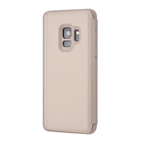 Samsung Galaxy S9 Kartenhalter Gold Book-Case hul -Magnetverschluss - Kunststof;TPU