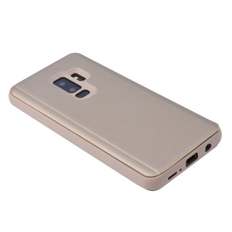 Samsung Galaxy S9+ Titulaire de la carte Or Book type housse - Fermeture magnétique Samsung Galaxy S9+ Titulaire de la carte Or Book type housse - Fermeture magnétique