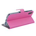 Roze hoesje iPhone X-Xs - Book Case - Pasjeshouder - Magneetsluiting