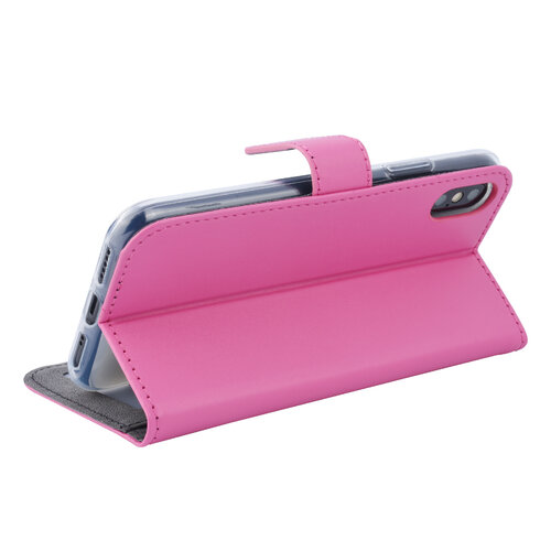 Roze hoesje iPhone X-Xs - Book Case - Pasjeshouder - Magneetsluiting
