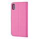 Roze hoesje iPhone X-Xs - Book Case - Pasjeshouder - Magneetsluiting Roze hoesje iPhone X-Xs - Book Case - Pasjeshouder - Magneetsluiting