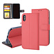 Rood hoesje iPhone X-Xs - Book Case - Pasjeshouder - Magneetsluiting Rood hoesje iPhone X-Xs - Book Case - Pasjeshouder - Magneetsluiting