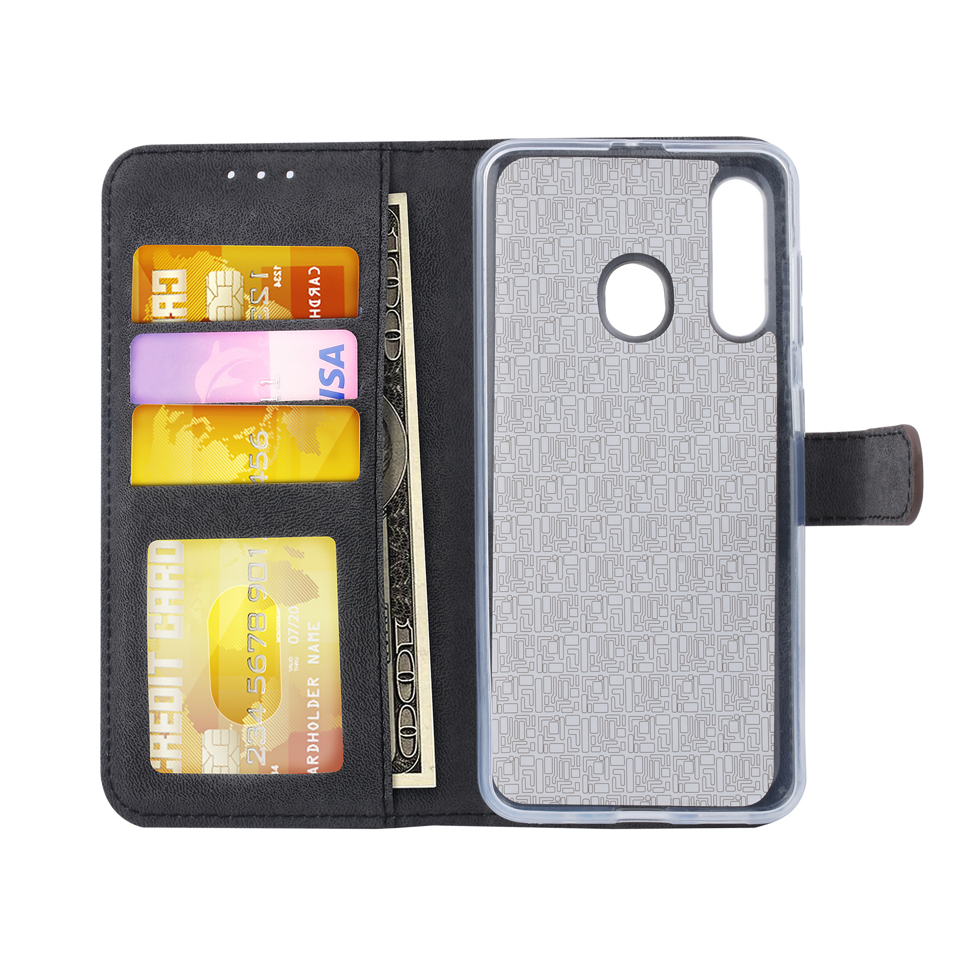 Bruin hoesje Samsung Galaxy M40 - Book Case - Pasjeshouder - Magneetsluiting (M405F), foto 4 van 6