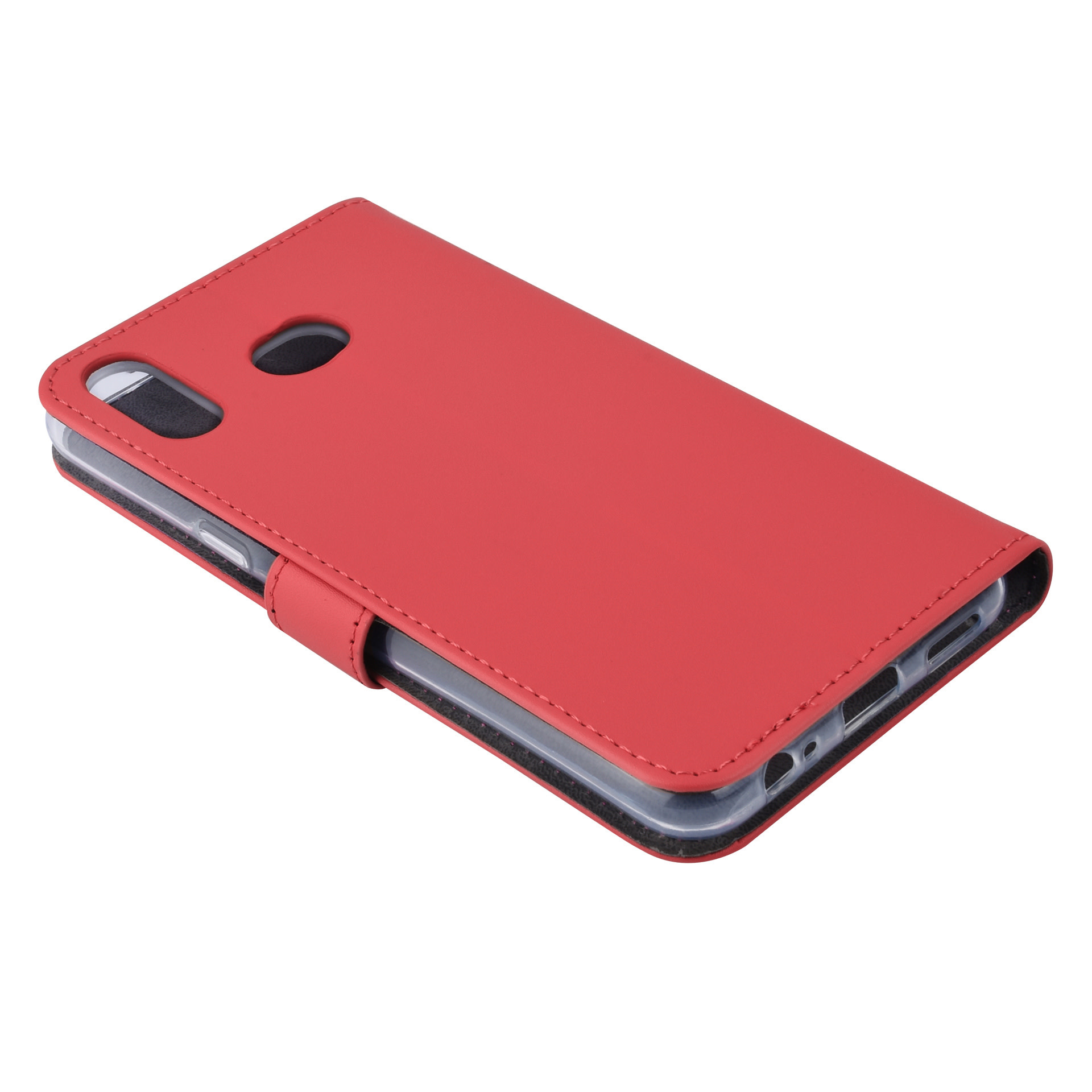 Rood hoesje Samsung Galaxy A6s - Book Case - Pasjeshouder - Magneetsluiting, foto 3 van 6