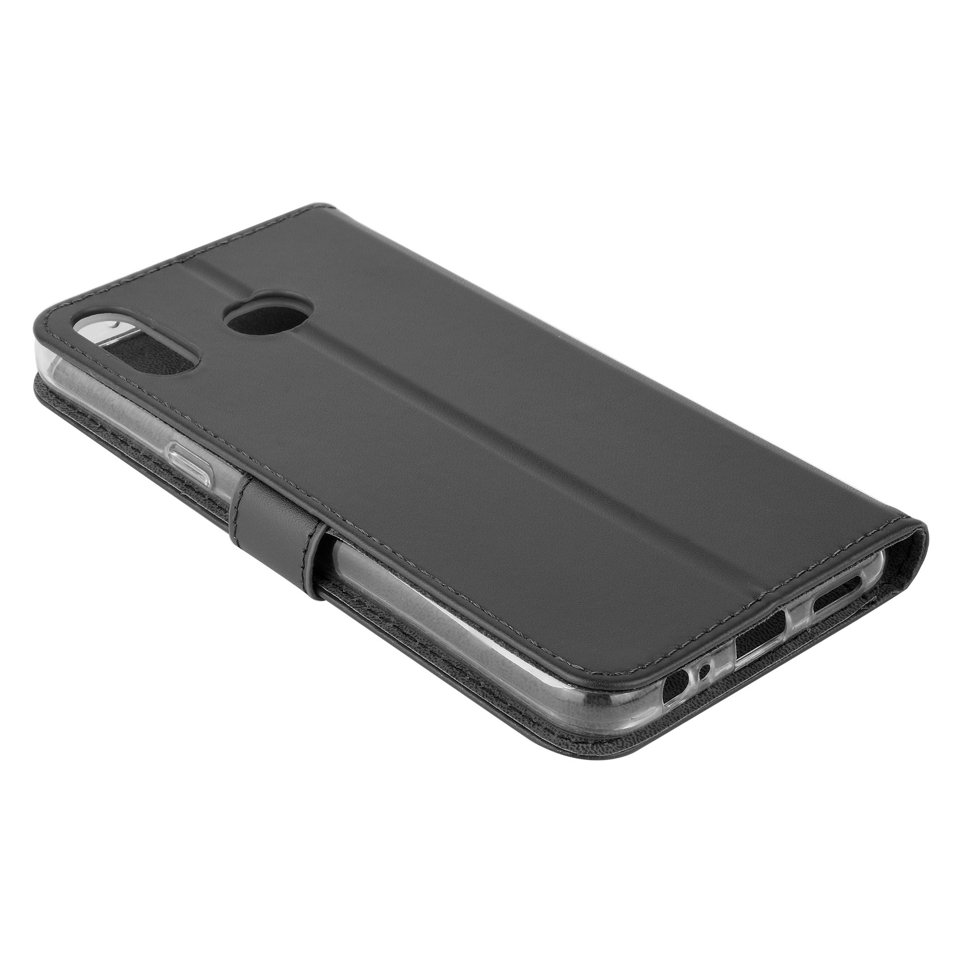 Zwart hoesje Samsung Galaxy A6s - Book Case - Pasjeshouder - Magneetsluiting, foto 4 van 6