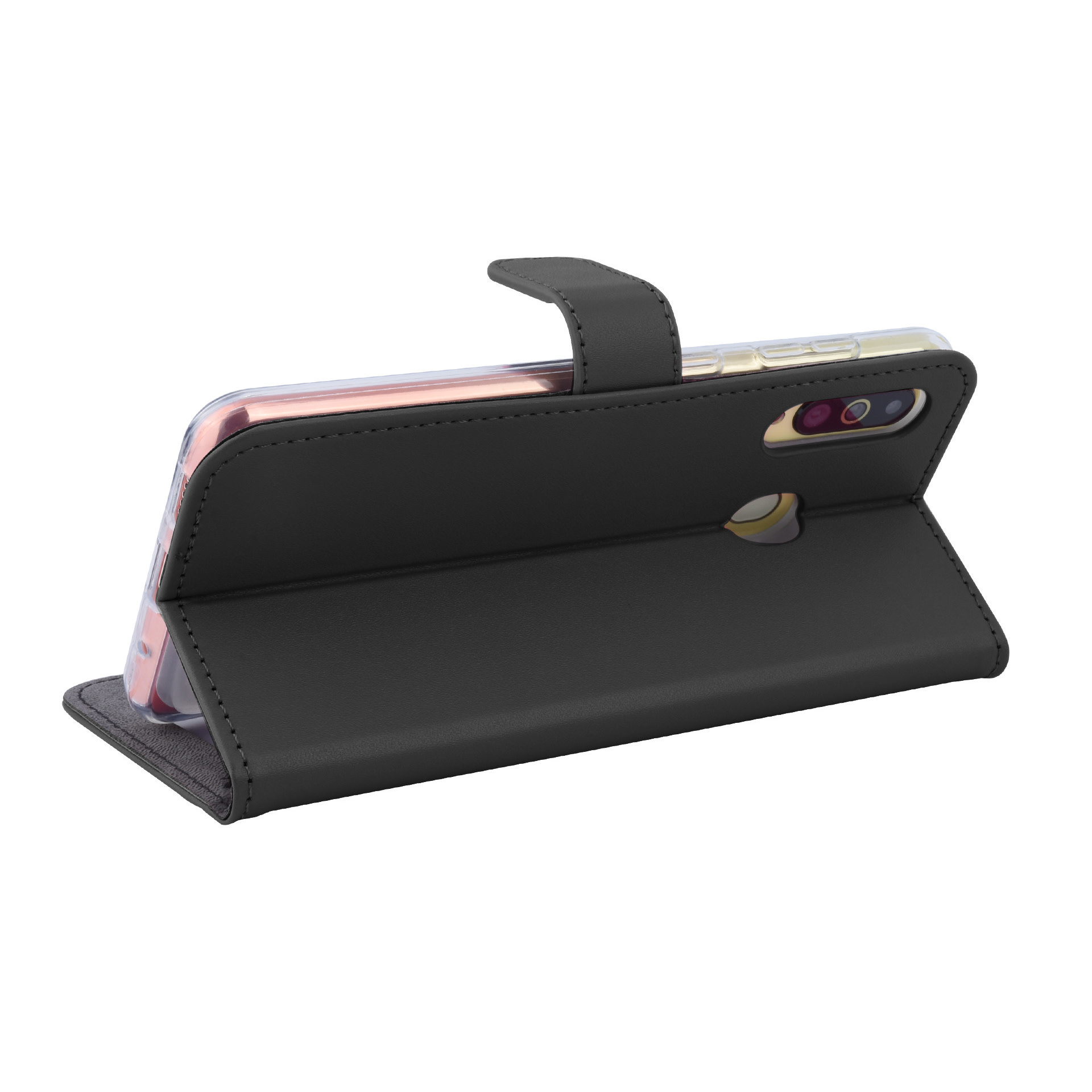 Zwart hoesje Samsung Galaxy A60 - Book Case - Pasjeshouder - Magneetsluiting (A606F), foto 5 van 6