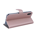 Apple iPhone X/Xs Kartenhalter Rose Gold Book-Case hul -Magnetverschluss - Kunstleer; TPU