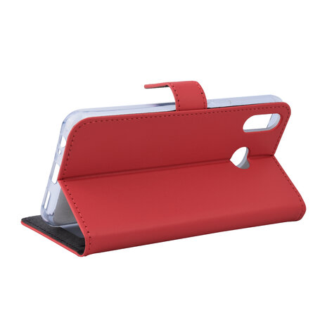 Rood hoesje Samsung Galaxy A6s - Book Case - Pasjeshouder - Magneetsluiting Rood hoesje Samsung Galaxy A6s - Book Case - Pasjeshouder - Magneetsluiting