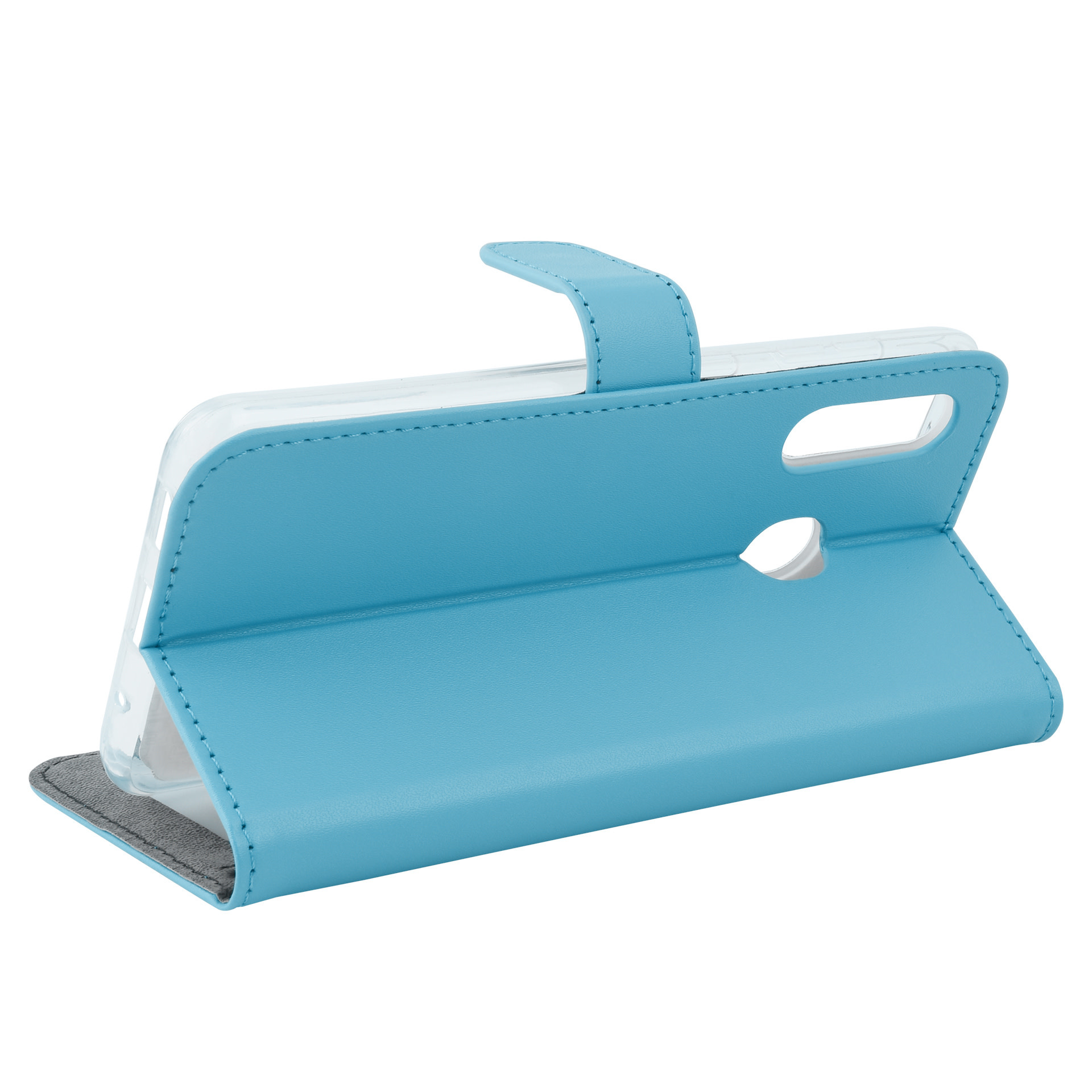 LichtBlauw hoesje Samsung Galaxy M40 - Book Case - Pasjeshouder - Magneetsluiting (M405F), foto 5 van 6