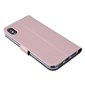 Apple iPhone X/Xs Kartenhalter Rose Gold Book-Case hul -Magnetverschluss - Kunstleer; TPU