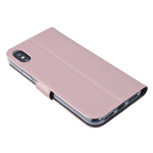 Apple iPhone X/Xs Kartenhalter Rose Gold Book-Case hul -Magnetverschluss - Kunstleer; TPU