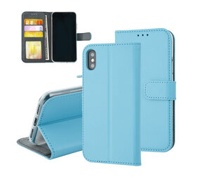 Apple iPhone X/Xs Kartenhalter Hell Blau Book-Case hul -Magnetverschluss - Kunstleer; TPU Apple iPhone X/Xs Kartenhalter Hell Blau Book-Case hul -Magnetverschluss - Kunstleer; TPU