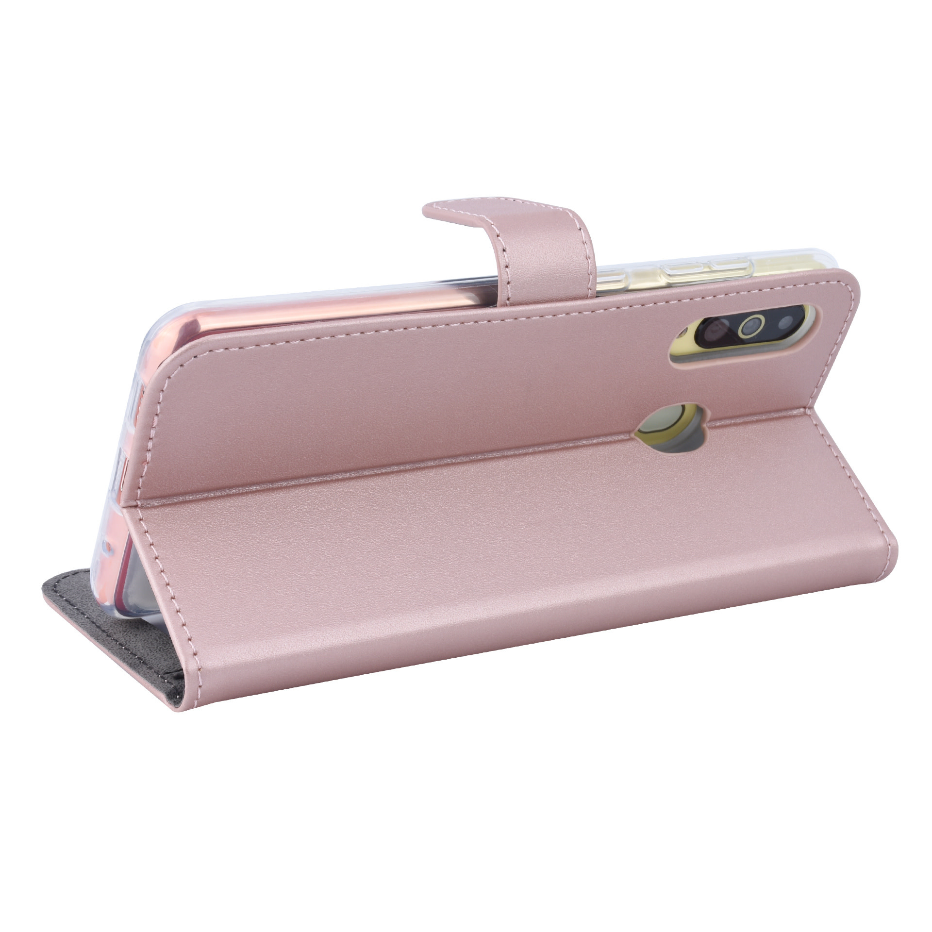 Rose Gold hoesje Samsung Galaxy A60 - Book Case - Pasjeshouder - Magneetsluiting (A606F), foto 6 van 6