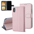 Apple iPhone X/Xs Kartenhalter Rose Gold Book-Case hul -Magnetverschluss - Kunstleer; TPU