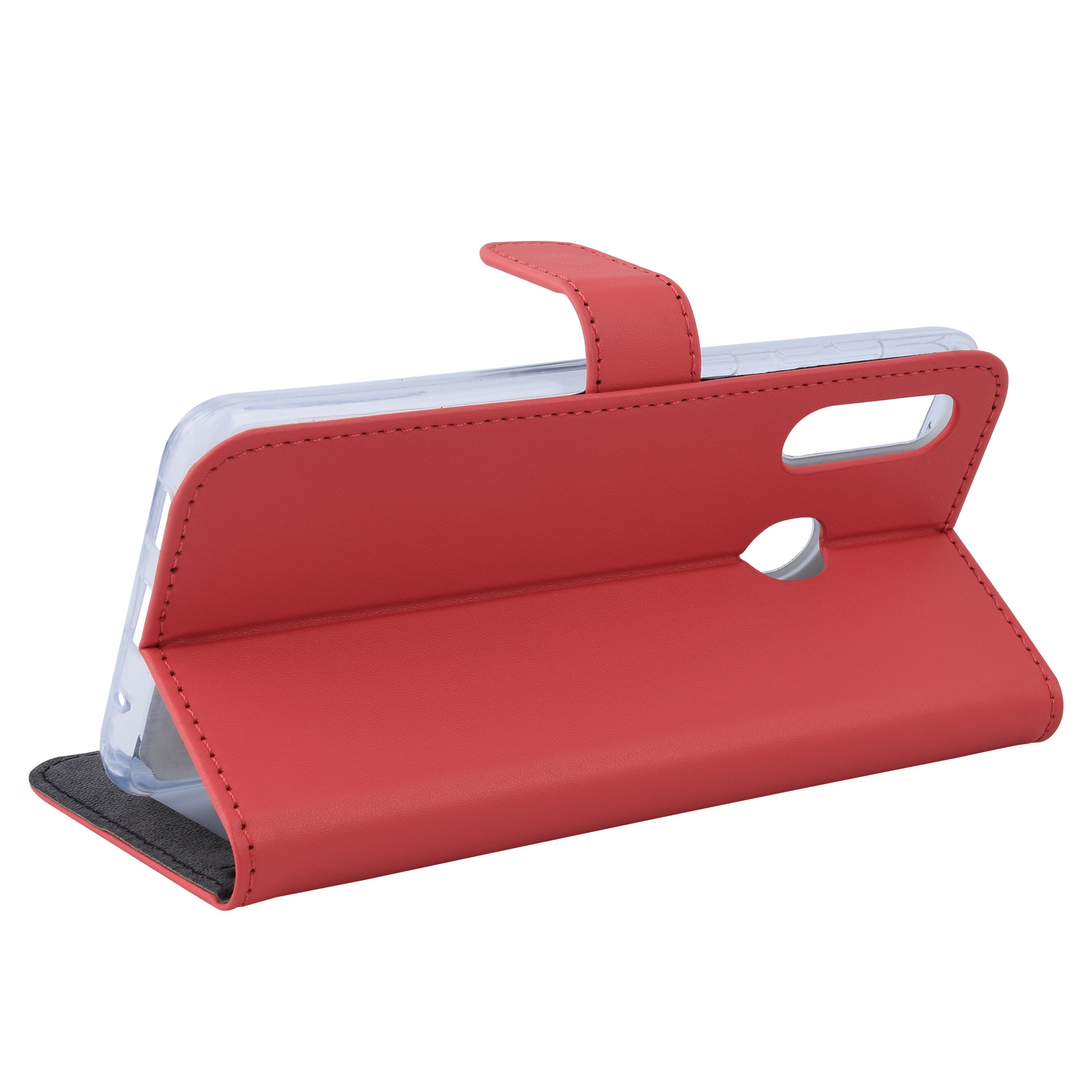 Rood hoesje Samsung Galaxy M40 - Book Case - Pasjeshouder - Magneetsluiting (M405F), foto 5 van 6