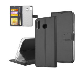 Samsung Galaxy A6s Card holder Black Book type case for Galaxy A6s Magnetic closure Samsung Galaxy A6s Card holder Black Book type case for Galaxy A6s Magnetic closure