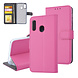 Samsung Galaxy A20e Titulaire de la carte Hot Rose Book type housse - Fermeture magnétique Samsung Galaxy A20e Titulaire de la carte Hot Rose Book type housse - Fermeture magnétique