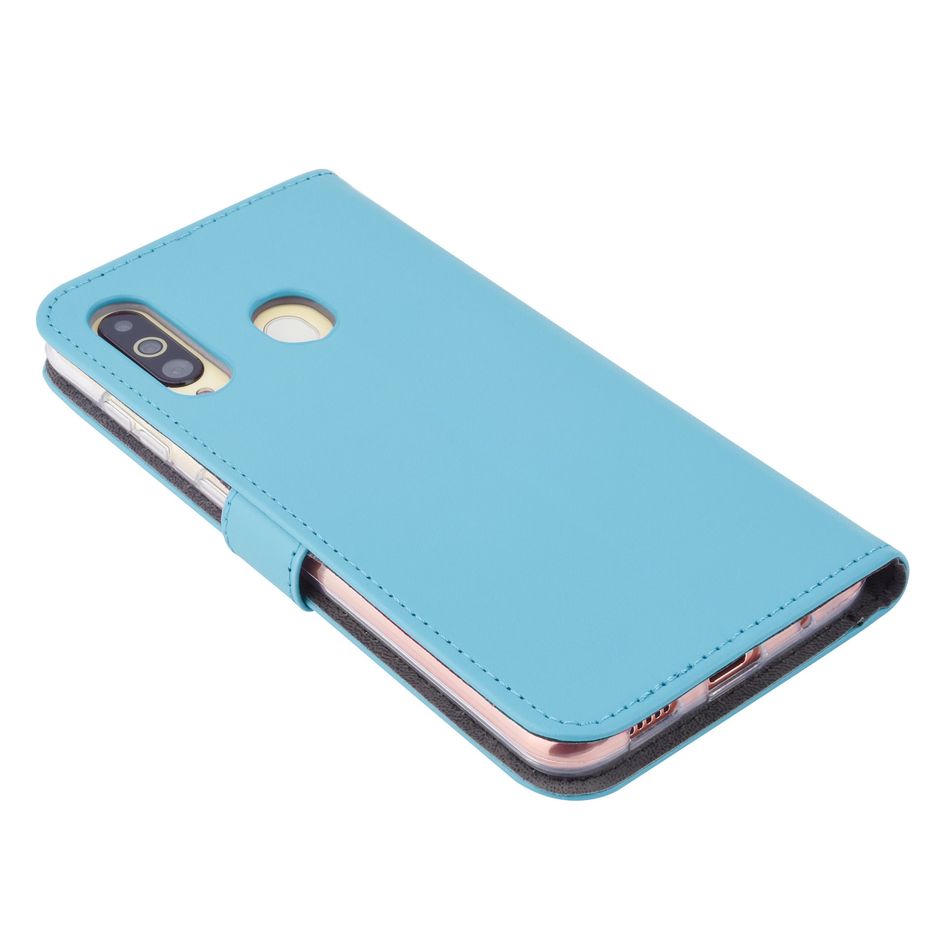 LichtBlauw hoesje Samsung Galaxy A60 - Book Case - Pasjeshouder - Magneetsluiting (A606F), foto 5 van 6