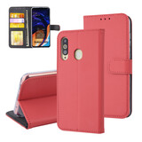 Samsung Galaxy A60 Kartenhalter Rot Book-Case hul -Magnetverschluss - Kunstleer; TPU Samsung Galaxy A60 Kartenhalter Rot Book-Case hul -Magnetverschluss - Kunstleer; TPU