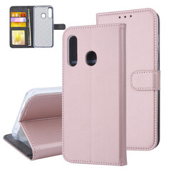 Samsung Galaxy M40 Kartenhalter Rose Gold Book-Case hul -Magnetverschluss - Kunstleer; TPU