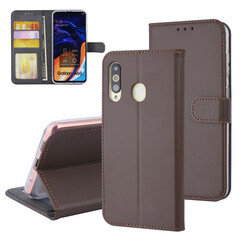 Samsung Galaxy A60 Kartenhalter Braun Book-Case hul -Magnetverschluss - Kunstleer; TPU
