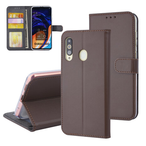 Samsung Galaxy A60 Titulaire de la carte Marron Book type housse - Fermeture magnétique Samsung Galaxy A60 Titulaire de la carte Marron Book type housse - Fermeture magnétique
