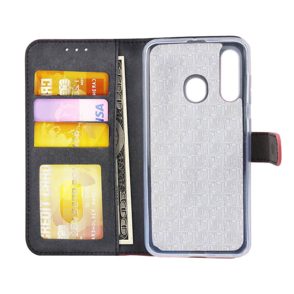 Rood hoesje Samsung Galaxy M40 - Book Case - Pasjeshouder - Magneetsluiting (M405F) Rood hoesje Samsung Galaxy M40 - Book Case - Pasjeshouder - Magneetsluiting (M405F)