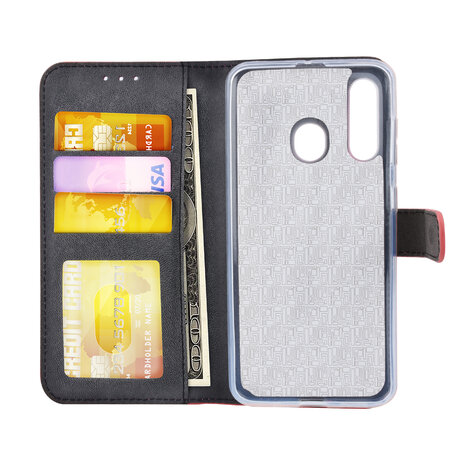 Rood hoesje Samsung Galaxy M40 - Book Case - Pasjeshouder - Magneetsluiting (M405F) Rood hoesje Samsung Galaxy M40 - Book Case - Pasjeshouder - Magneetsluiting (M405F)