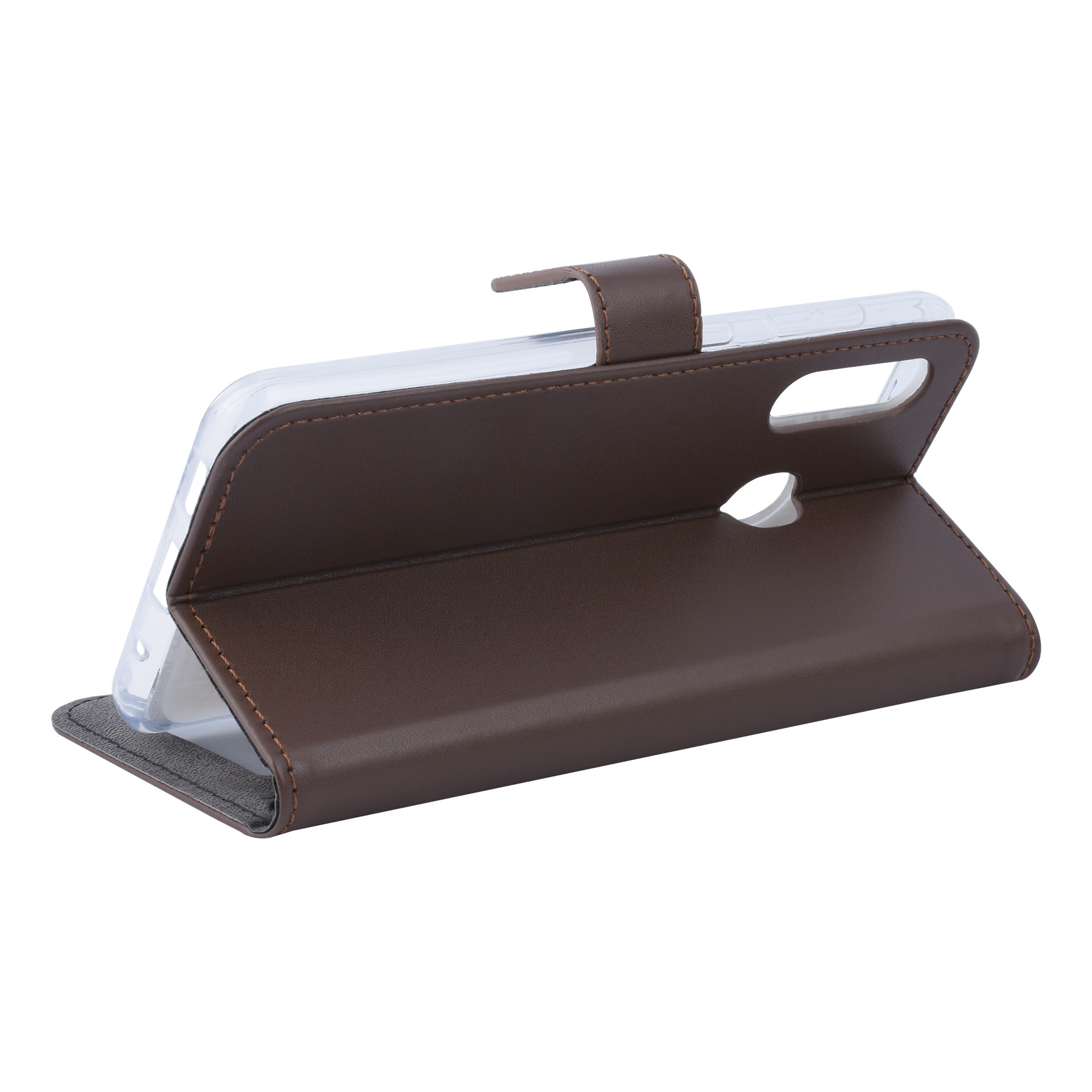 Bruin hoesje Samsung Galaxy M40 - Book Case - Pasjeshouder - Magneetsluiting (M405F), foto 5 van 6