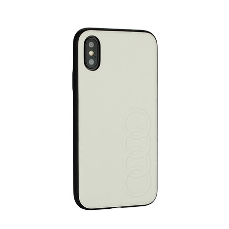 Audi Audi back cover coque Apple iPhone XR TT Serie Blanc - Sythetic leather Audi Audi back cover coque Apple iPhone XR TT Serie Blanc - Sythetic leather