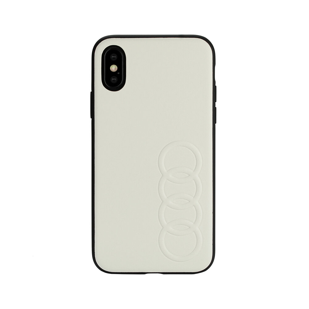 Audi Audi booktype hoesje TT Serie Apple iPhone Xs Max Wit - Sythetic leather - Kunstleer; TPU Audi Audi booktype hoesje TT Serie Apple iPhone Xs Max Wit - Sythetic leather - Kunstleer; TPU
