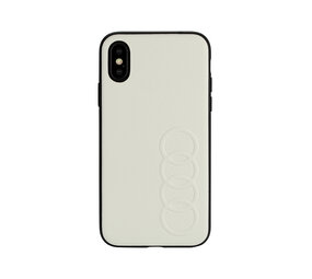 Audi Audi booktype hoesje TT Serie Apple iPhone Xs Max Wit - Sythetic leather - Kunstleer; TPU Audi Audi booktype hoesje TT Serie Apple iPhone Xs Max Wit - Sythetic leather - Kunstleer; TPU