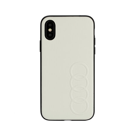 Audi Audi booktype hoesje TT Serie Apple iPhone Xs Max Wit - Sythetic leather - Kunstleer; TPU Audi Audi booktype hoesje TT Serie Apple iPhone Xs Max Wit - Sythetic leather - Kunstleer; TPU
