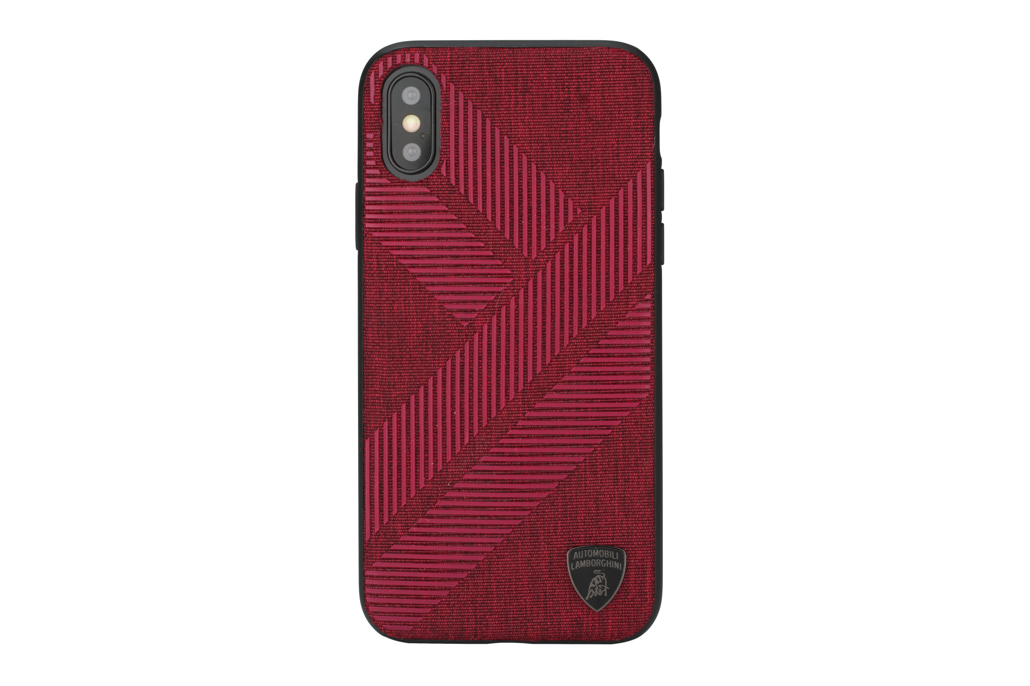 Lamborghini Lamborghini backcover hoesje Structure Apple iPhone Xs Max Rood - Silicone - TPU, foto 2 van 2