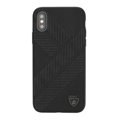 Lamborghini Back-Cover hul Apple iPhone Xs Max Structure Schwarz -Silicone - TPU