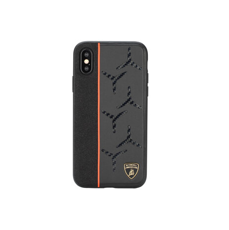 Lamborghini Lamborghini back cover case Apple iPhone Xs Max Alcantara Orange - Genuine Leather Lamborghini Lamborghini back cover case Apple iPhone Xs Max Alcantara Orange - Genuine Leather