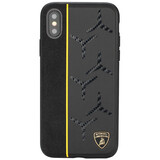 Lamborghini Lamborghini Back-Cover hul Samsung Galaxy S10+ Alcantara Gelb -Genuine Leather - Echt leer Lamborghini Lamborghini Back-Cover hul Samsung Galaxy S10+ Alcantara Gelb -Genuine Leather - Echt leer