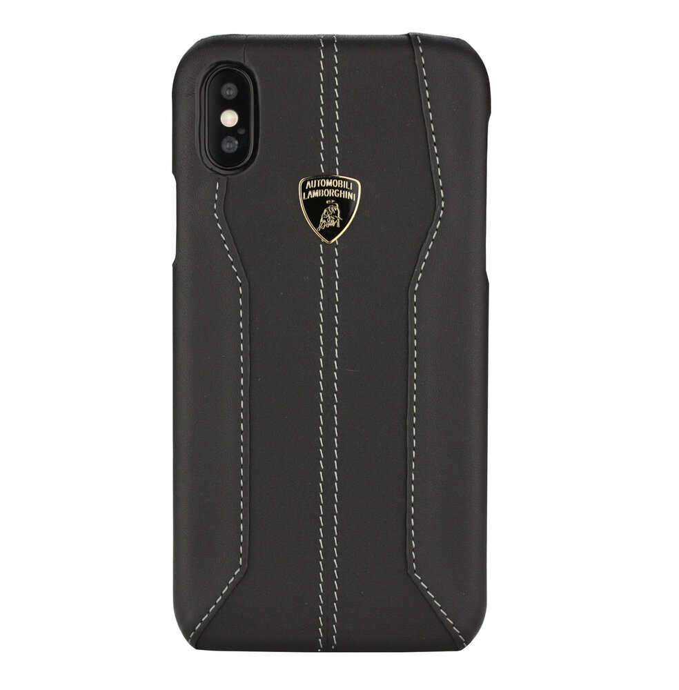 Lamborghini Lamborghini back cover case Apple iPhone Xs Max D1 Serie Black - Genuine Leather Lamborghini Lamborghini back cover case Apple iPhone Xs Max D1 Serie Black - Genuine Leather