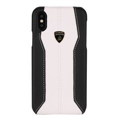 Lamborghini back cover coque Apple iPhone Xs Max D1 Serie Blanc - Genuine Leather