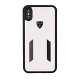 Lamborghini Lamborghini back cover coque Apple iPhone X-Xs D6 Serie Blanc - Genuine Leather Lamborghini Lamborghini back cover coque Apple iPhone X-Xs D6 Serie Blanc - Genuine Leather