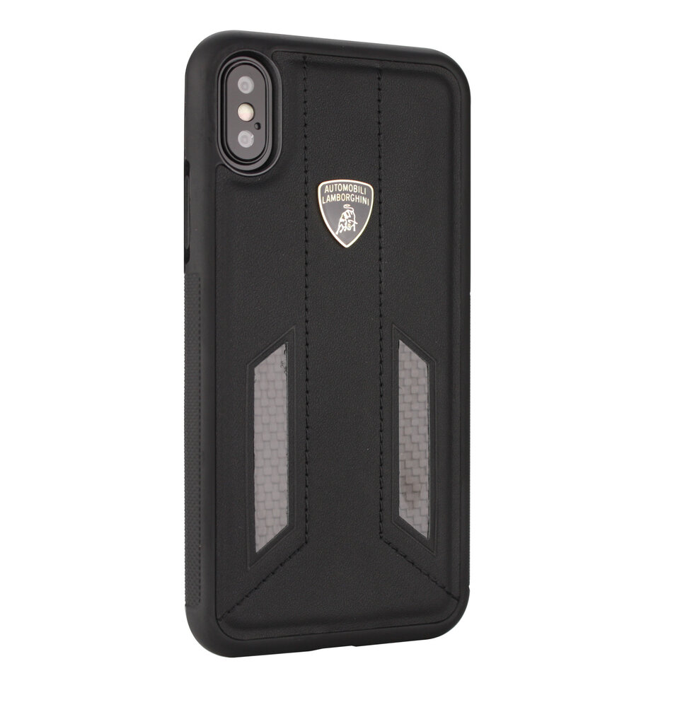 Lamborghini Lamborghini back cover case Apple iPhone Xs Max D6 Serie Black - Genuine Leather Lamborghini Lamborghini back cover case Apple iPhone Xs Max D6 Serie Black - Genuine Leather