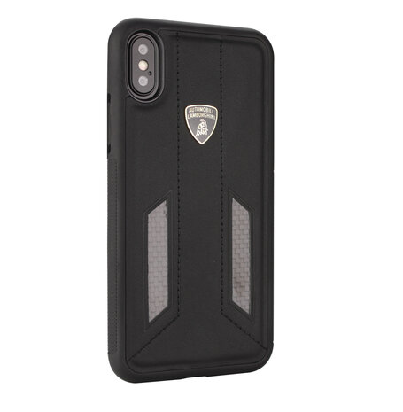 Lamborghini Lamborghini back cover case Apple iPhone Xs Max D6 Serie Black - Genuine Leather Lamborghini Lamborghini back cover case Apple iPhone Xs Max D6 Serie Black - Genuine Leather
