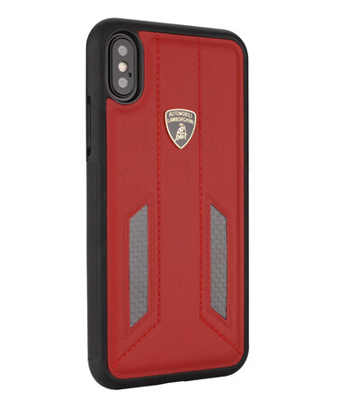Lamborghini Lamborghini back cover case Apple iPhone Xs Max D6 Serie Red - Genuine Leather Lamborghini Lamborghini back cover case Apple iPhone Xs Max D6 Serie Red - Genuine Leather