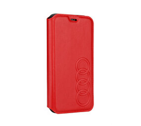 Audi Audi Book-Case hul Apple iPhone X-Xs TT Serie Rot -Sythetic leather - Kunstleer; TPU Audi Audi Book-Case hul Apple iPhone X-Xs TT Serie Rot -Sythetic leather - Kunstleer; TPU